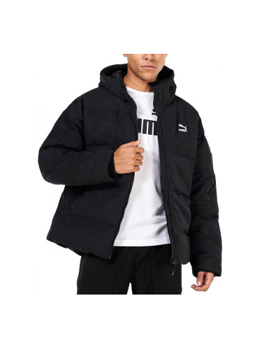 PUMA Down Puffer Full-Zip Hooded Jacket Black