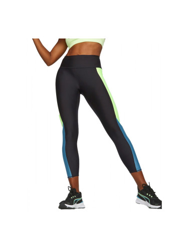 PUMA Fit High Waist Training Leggings Black/Neon Green