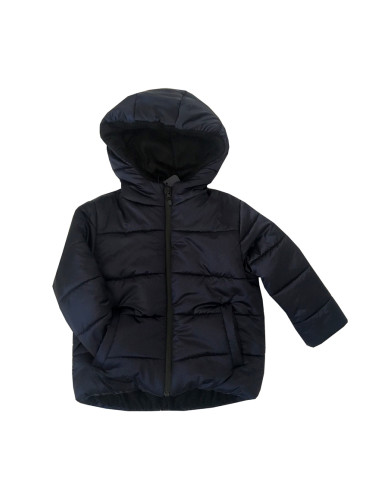 Зимно детско яке за момче в тъмносиньо с качулка 6124332