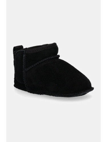 Бебешки велурени обувки UGG BABY CLASSIC ULTRA MINI в черно 1157690I