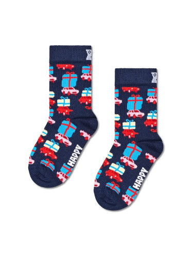 Детски чорапи Happy Socks Kids Holiday Shopping Sock в тъмносиньо P001693