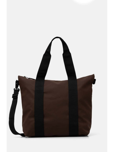 Чанта Rains Tote Bag Mini W3 в кафяво 14160-23