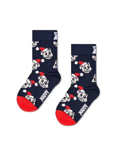 Детски чорапи Happy Socks Kids Holiday Cat Sock в тъмносиньо P001690