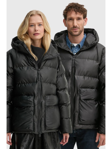 Яке Rains Alta Puffer Cargo Jacket W3T3 в черно зимен модел 15350-84