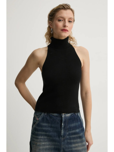 Памучен елек G-Star в черно от лека материя с поло D26410-D487