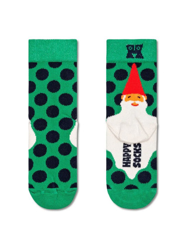 Детски чорапи Happy Socks Kids Santas Beard Sock в зелено P000289