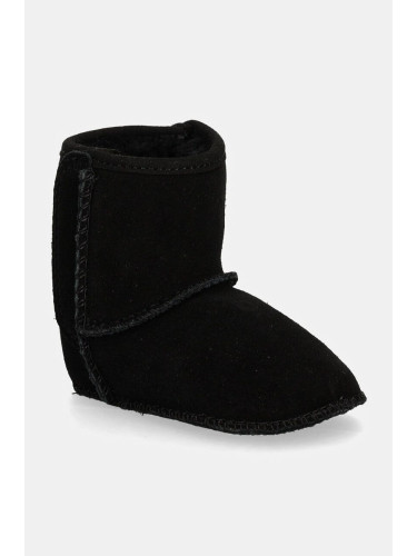 Бебешки велурени обувки UGG I BABY CLASSIC в черно