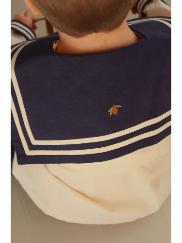 Детска памучна риза Konges Sløjd SAILOR SHIRT GOTS в тъмносиньо KS102095