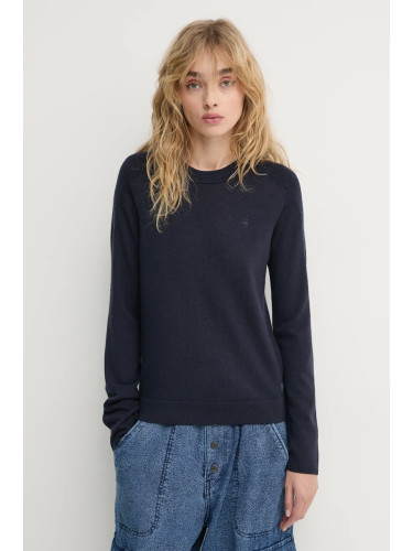Вълнен пуловер G-Star дамски в тъмносиньо от лека материя D25509-D847
