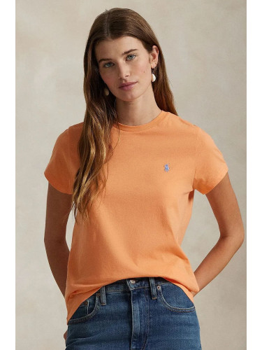 Памучна тениска Polo Ralph Lauren в жълто 211898698