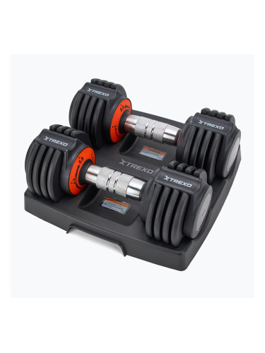 Комплект регулируеми дъмбели XTREXO 2 x 5,75 kg black