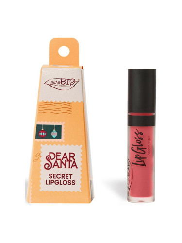 puroBIO Cosmetics Dear Santa SECRET дълготраен гланц за устни в подаръчна опаковка цвят 044 4.4 мл.