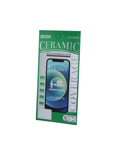 Стъклен протектор Ceramic 5D Full с цяло лепило, За Xiaomi Redmi Note 13 4G, Черен