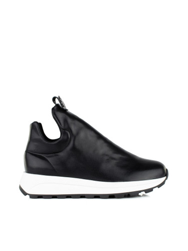 Дамски маратонки от стреч-кожа в черно 2765