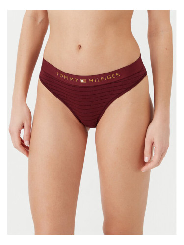 Tommy Hilfiger Класически дамски бикини UW0UW05588 Бордо Regular Fit