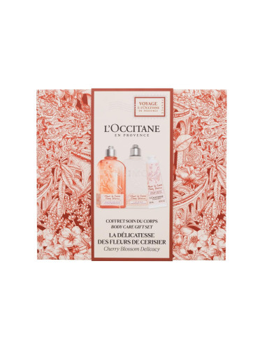 L'Occitane Cherry Blossom Body Care Gift Set Подаръчен комплект душ гел 250 ml + лосион за тяло 250 ml + крем за ръце 30 ml