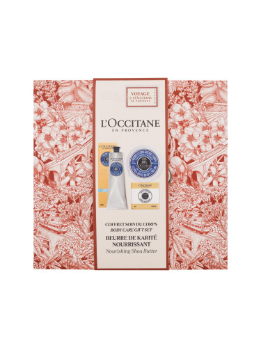 L'Occitane Shea Butter Body Care Gift Set Подаръчен комплект крем за тяло Shea Butter Ultra Rich Body Cream 200 ml + крем за ръце Shea Butter Hand Cream 150 ml + сапун Shea Milk Extra Rich Soap 100 g