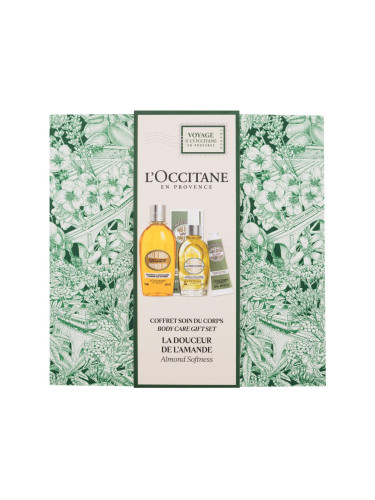 L'Occitane Almond (Amande) Body Care Gift Set Подаръчен комплект душ масло Almond Shower Oil 250 ml + масло за тяло Almond Supple Skin Oil 100 ml + крем за ръце Almond Delicious Hands 30 ml