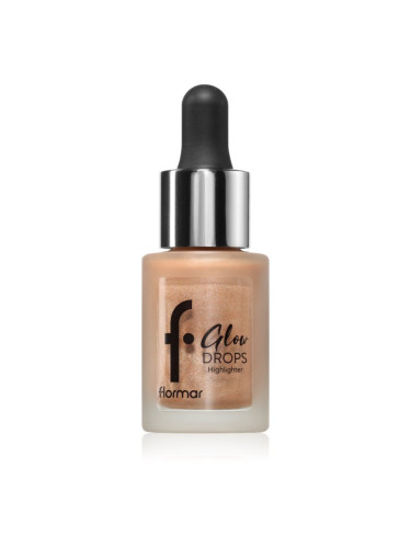 flormar Glow Drops Lip Tattoo течен хайлайтър цвят 001 Moon Glow 14 мл.