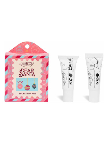 puroBIO Cosmetics Dear Santa SECRET подаръчен комплект за устни 2 бр.