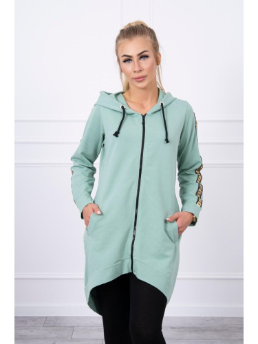 Dark mint zip-up sweatshirt