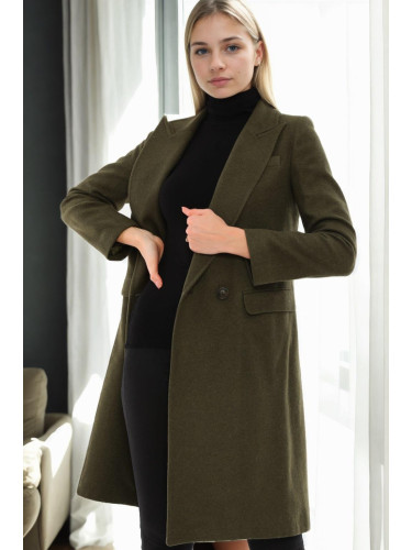 Z6672 DEWBERRY WOMEN'S COAT-KHAKI-1