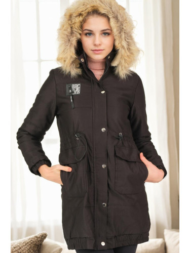Z6712 DEWBERRY CREMONA WOMEN'S COAT-BLACK-1