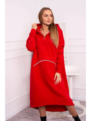 Insulated dress with hood red