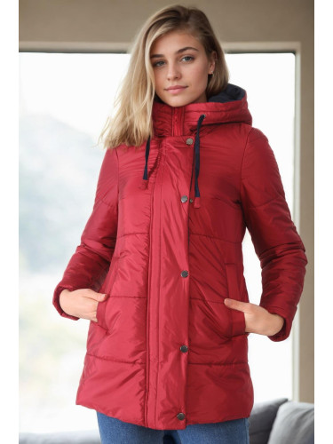 Z6660 DEWBERRY WOMEN'S COAT-BURGUNDY-1