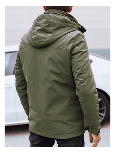 Men's winter jacket with hood green Dstreet