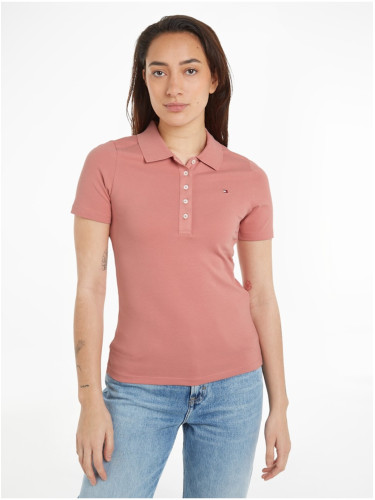 Old Rose Women's Polo Shirt Tommy Hilfiger 1985 Collection - Ladies