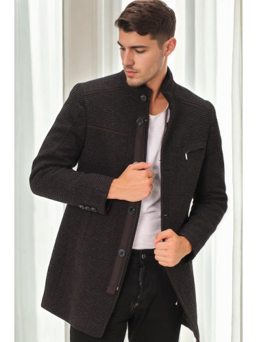 PLT8369 DEWBERRY COAT-PATTERNED BLACK-2