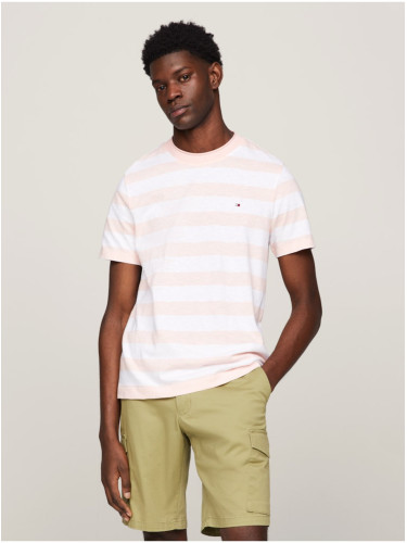 Pink and white men's striped T-shirt Tommy Hilfiger - Men