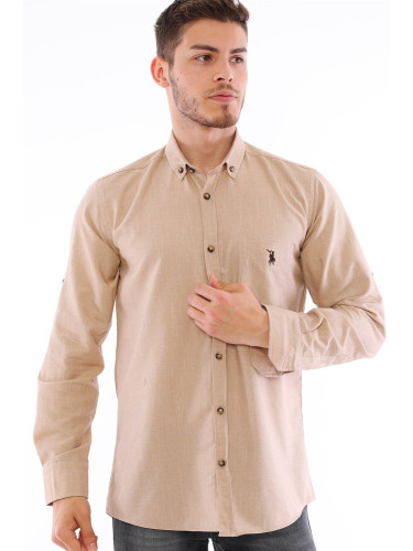 G723 DEWBERRY MEN'S SHIRT-BEIGE