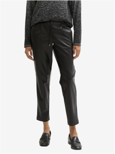 Black women's faux leather trousers Tom Tailor - Women's