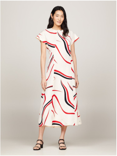 Cream women's patterned dress Tommy Hilfiger - Women