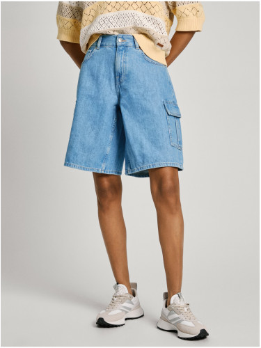 Light blue women's denim shorts Pepe Jeans - Women