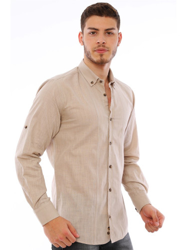 G721 DEWBERRY MEN'S SHIRT-BEIGE