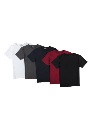 SET OF FIVE T8569 DEWBERRY BICYCLE COLLAR T-SHIRT-BLACK-NAVY-WHITE-BURGUNDY-ANTHRACITE