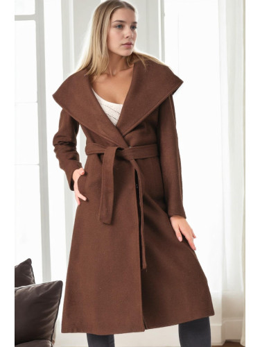 Z6679 DEWBERRY WOMEN'S COAT-COFFEE 1