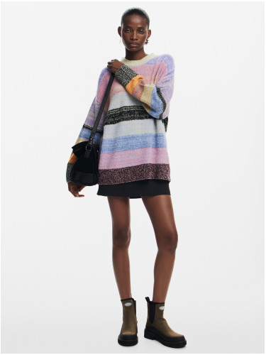 Women's striped sweater Desigual Moncton - Women