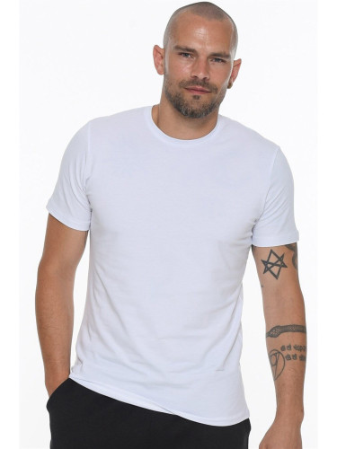 T8569 DEWBERRY BICYCLE COLLAR MEN'S T-SHIRT-WHITE