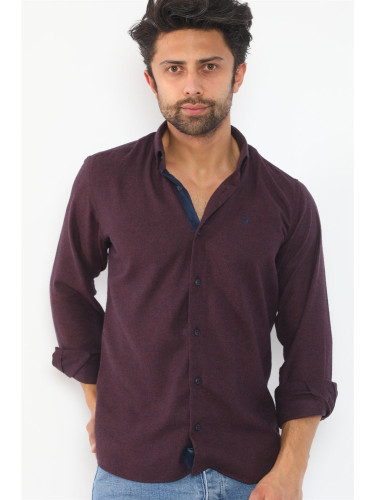 G710 DEWBERRY MEN'S SHIRT-BURGUNDY