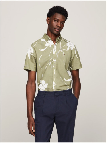 Green Men's Short Sleeve Shirt Tommy Hilfiger - Men