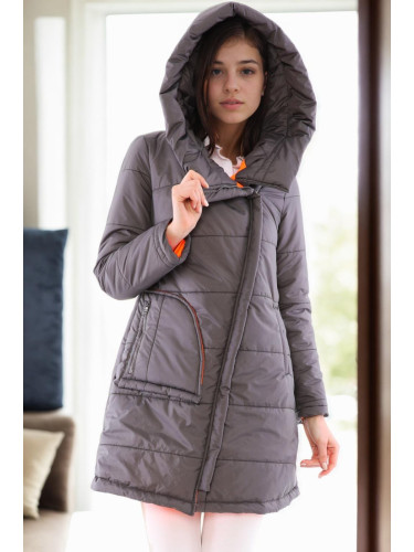 Z6670 DEWBERRY WOMEN'S COAT-ANTHRACITE-1