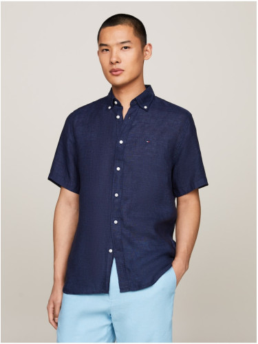 Dark blue men's short sleeve shirt Tommy Hilfiger - Men