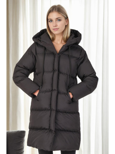 Z6687 DEWBERRY WOMEN'S COAT-BLACK-2