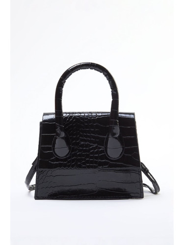 Trendyol Black Textured Cross Strap Women's Mini City Bag