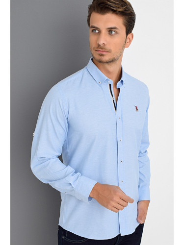 G674 DEWBERRY MEN'S SHIRT-LIGHT BLUE