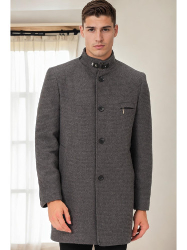 PLT8367 DEWBERRY MEN'S COAT-STRAIGHT GREY-2